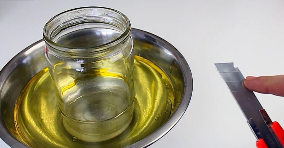 Glas snijden olie