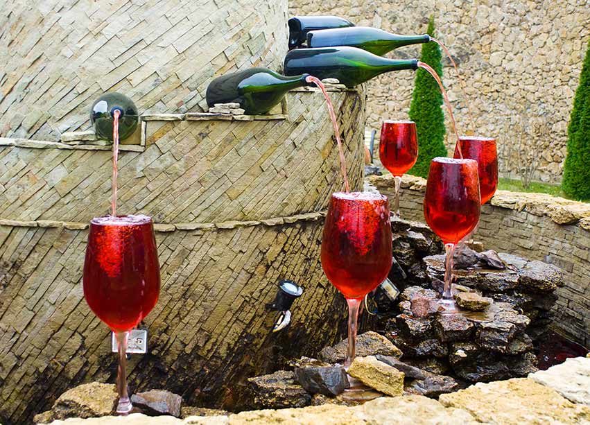 Wijn fontein wijnfontein