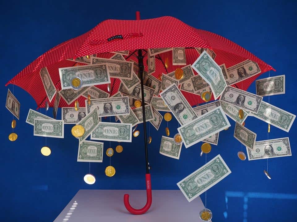 Geld cadeau geven creatief origineel paraplu regen