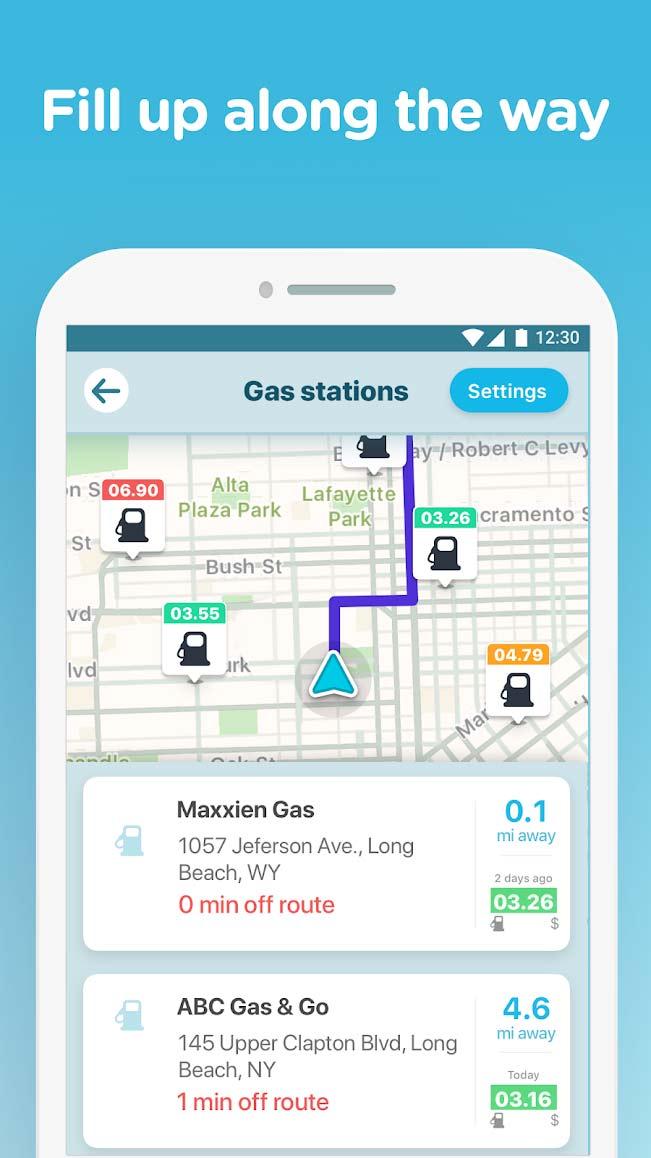 Waze app navigatie besparen