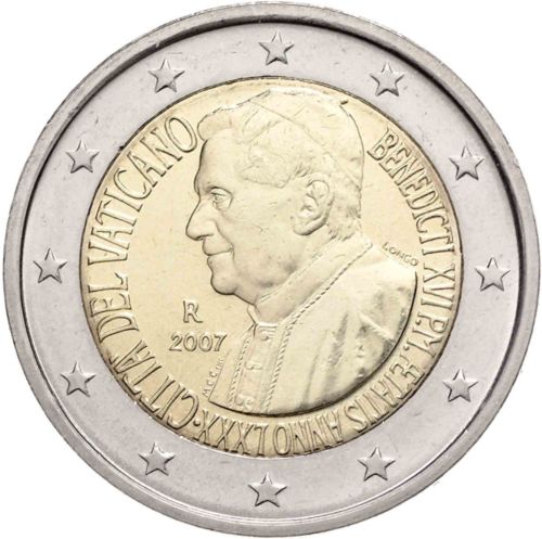 Benedictus XVI 2 euro munt