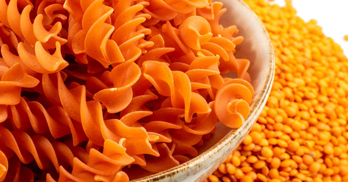 Linzen pasta gezonde voeding