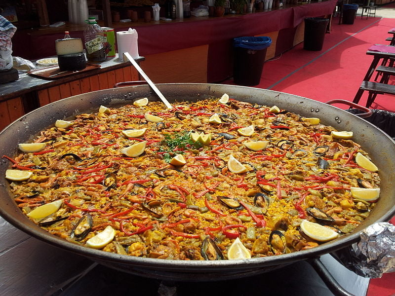 Paella gerecht Spanje rijst