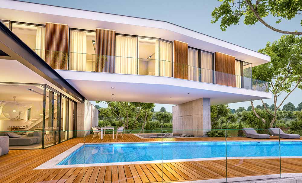 LED inbouwspots zwembad terras huis